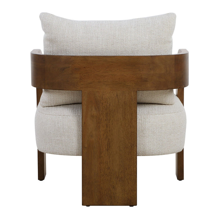 Uttermost 23880 Accent Chair, Walnut Stained Oak
