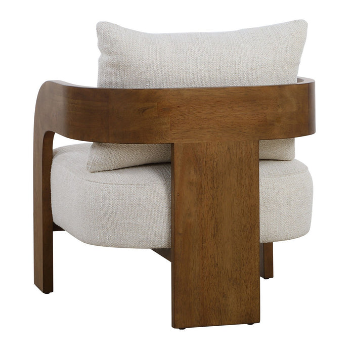 Uttermost 23880 Accent Chair, Walnut Stained Oak