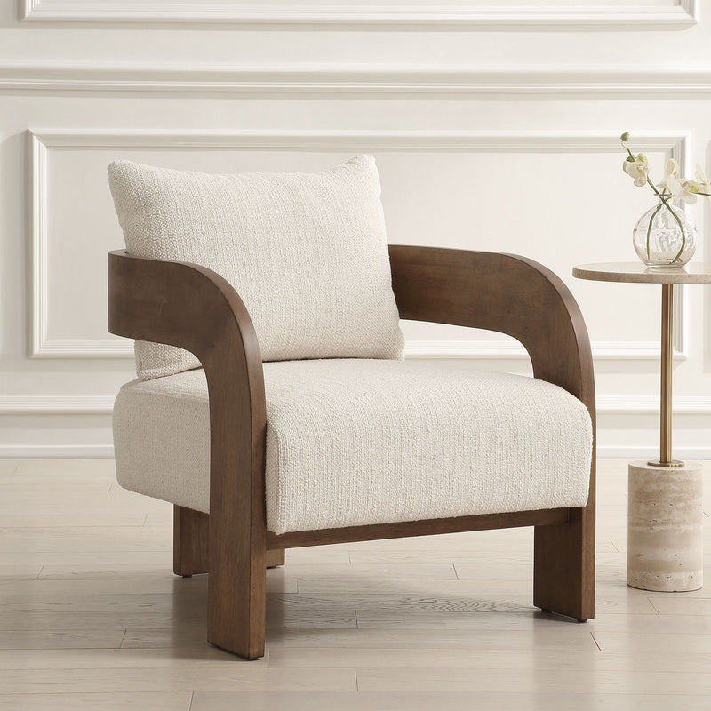 Uttermost 23880 Accent Chair, Walnut Stained Oak