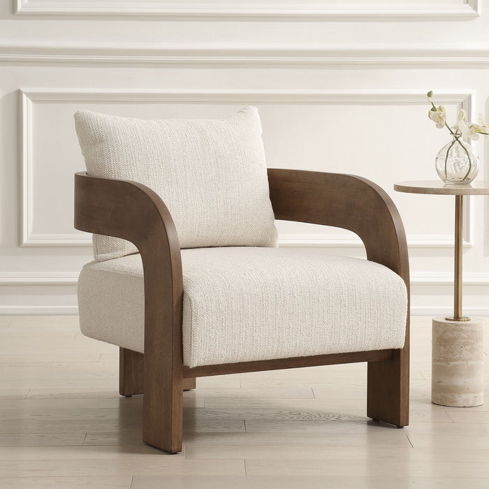 Uttermost 23880 Accent Chair, Walnut Stained Oak