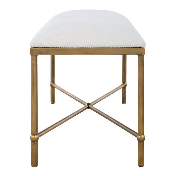 Uttermost 23886 Bench, Antique Gold