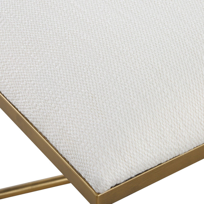 Uttermost 23886 Bench, Antique Gold