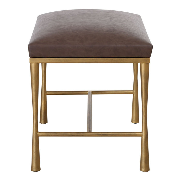 Uttermost 23893 Bench, Antiqued Gold