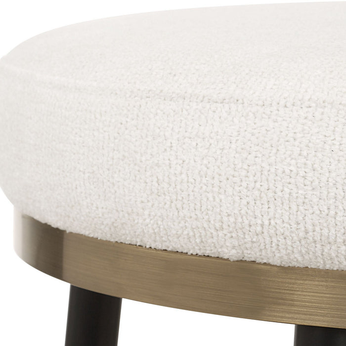 Uttermost 23897 Counter Stool, Matte Black And Brushed Brass