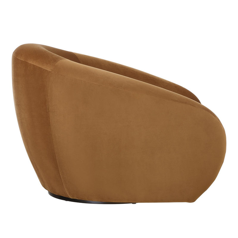Uttermost 23898 Swivel Chair, Hazelnut