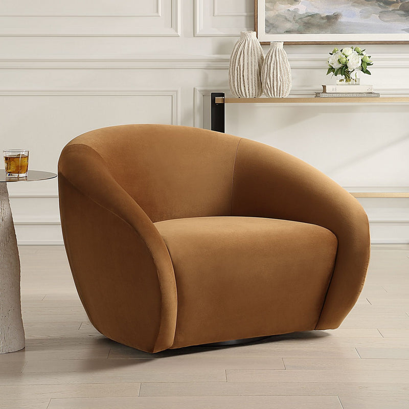 Uttermost 23898 Swivel Chair, Hazelnut