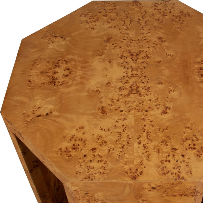 Uttermost 24382 Side Table, Natural Poplar Burl
