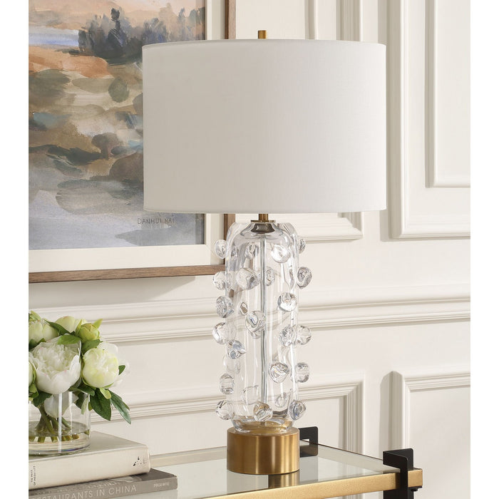 Uttermost 30423 One Light Table Lamp, Brushed Brass