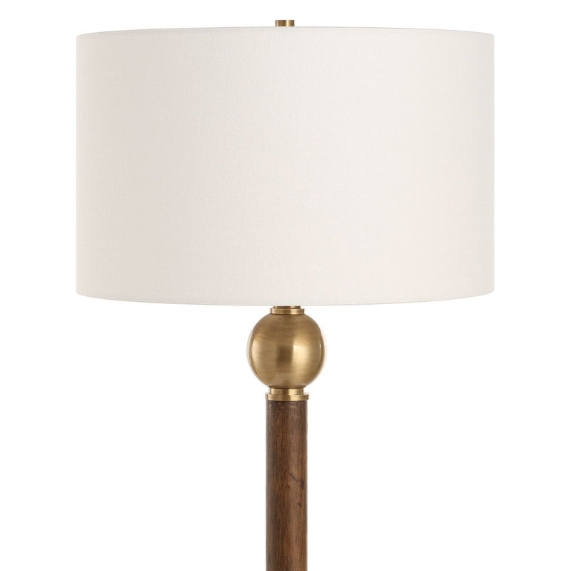Uttermost 30448 One Light Floor Lamp, Dark Oak Wood