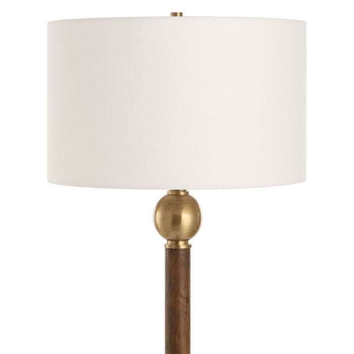 Uttermost 30448 One Light Floor Lamp, Dark Oak Wood
