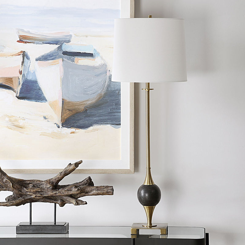 Uttermost 30449-1 One Light Buffet Lamp, Brass