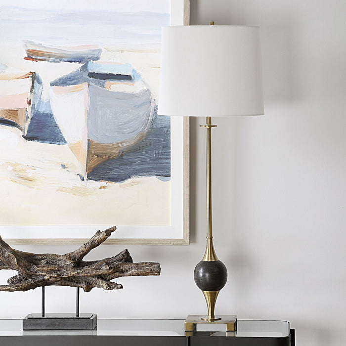 Uttermost 30449-1 One Light Buffet Lamp, Brass