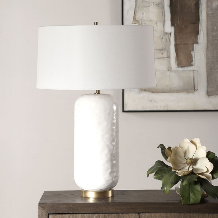 Uttermost 30450 One Light Table Lamp, Brushed Brass