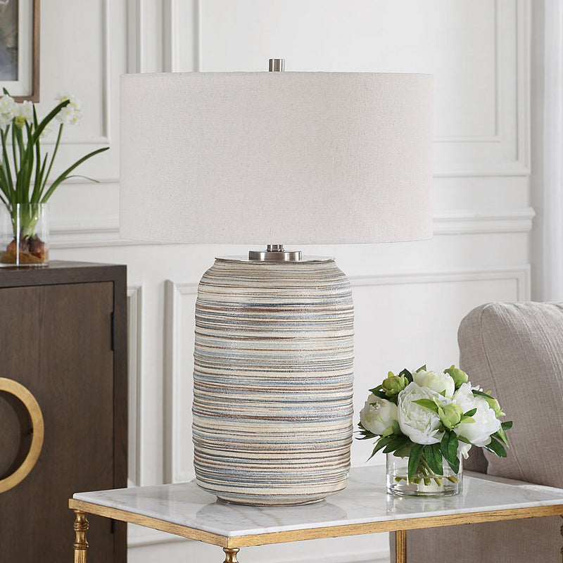 Uttermost 30453 One Light Table Lamp, Brushed Nickel