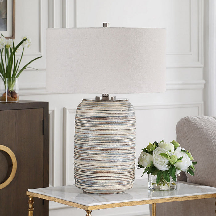 Uttermost 30453 One Light Table Lamp, Brushed Nickel