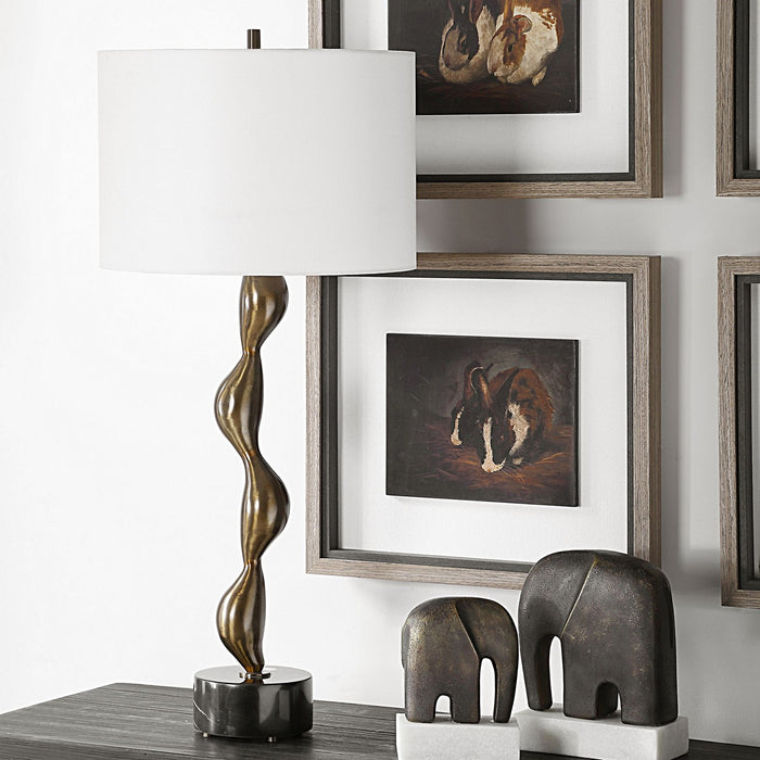 Uttermost 30454-1 One Light Table Lamp, Warm Bronze
