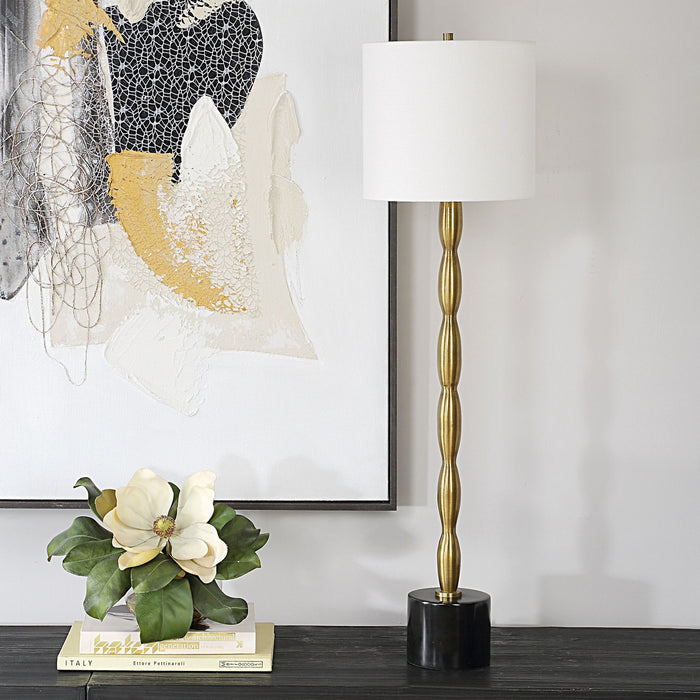 Uttermost 30459-1 One Light Buffet Lamp, Antique Brass