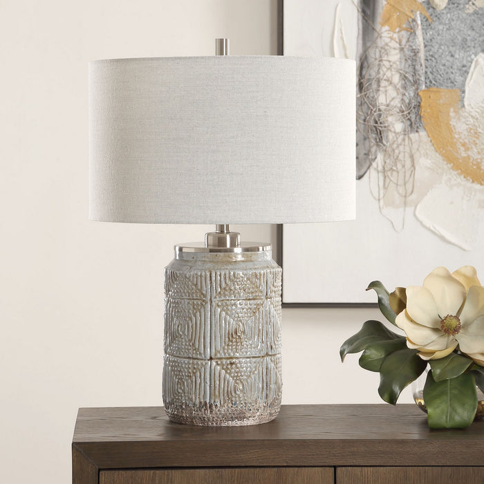 Uttermost 30464 One Light Table Lamp, Brushed Nickel