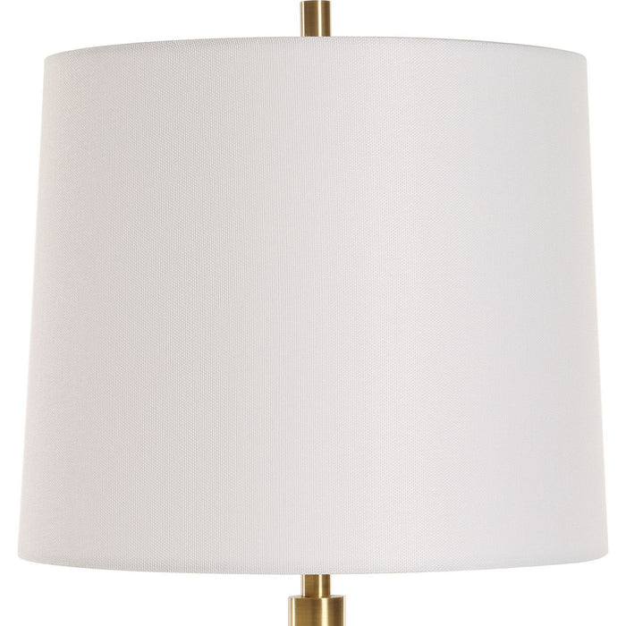 Uttermost 30466 One Light Buffet Lamp, Brushed Brass