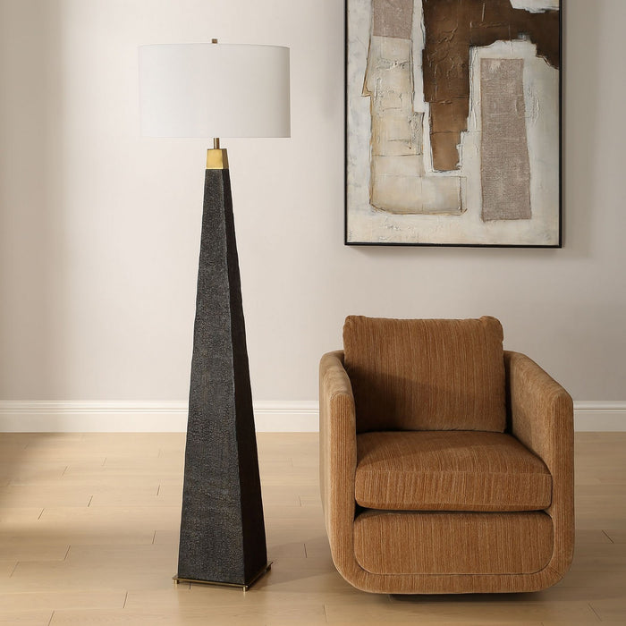 Uttermost 30469 One Light Floor Lamp, Brass