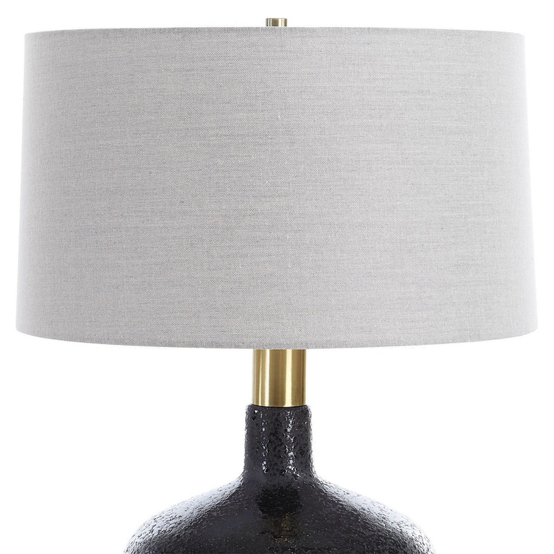 Uttermost 30470 One Light Table Lamp, Brushed Plated Brass