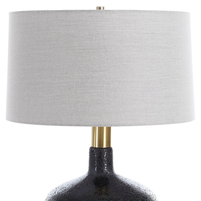 Uttermost 30470 One Light Table Lamp, Brushed Plated Brass
