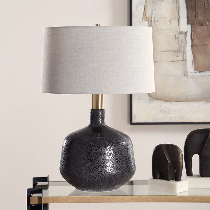 Uttermost 30470 One Light Table Lamp, Brushed Plated Brass