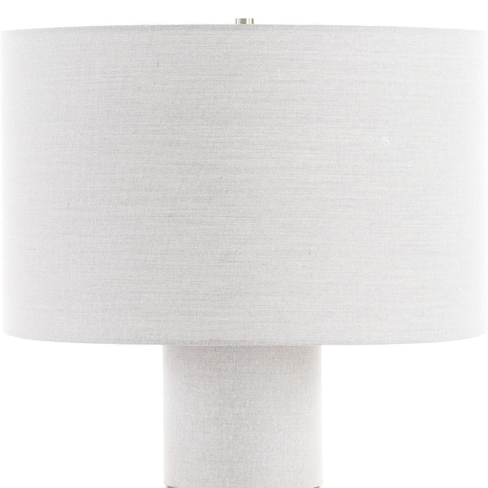 Uttermost 30472 One Light Table Lamp, Light Beige Linen Wrapped