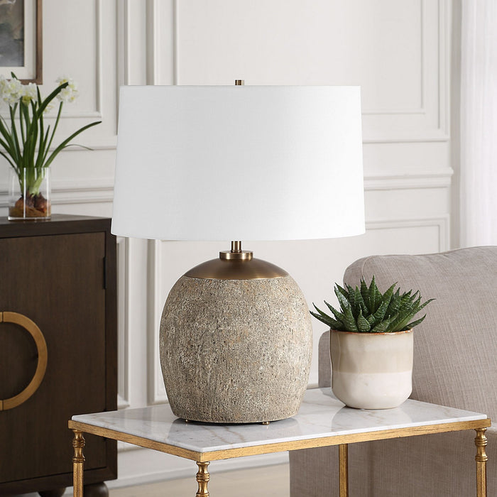 Uttermost 30479-1 One Light Table Lamp, Antique Brass