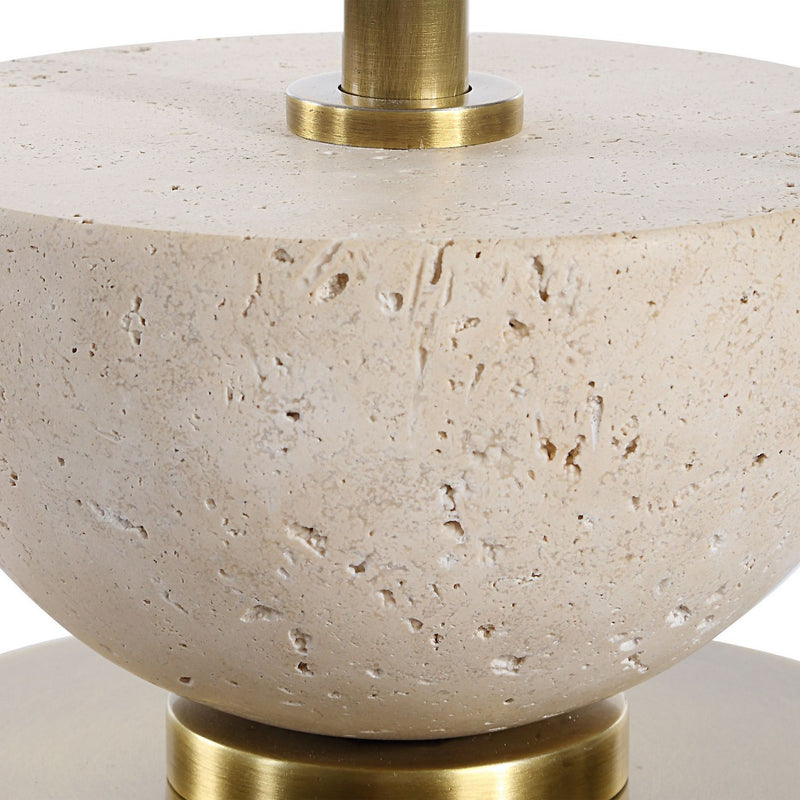 Uttermost 30481-1 One Light Buffet Lamp, Brushed Brass