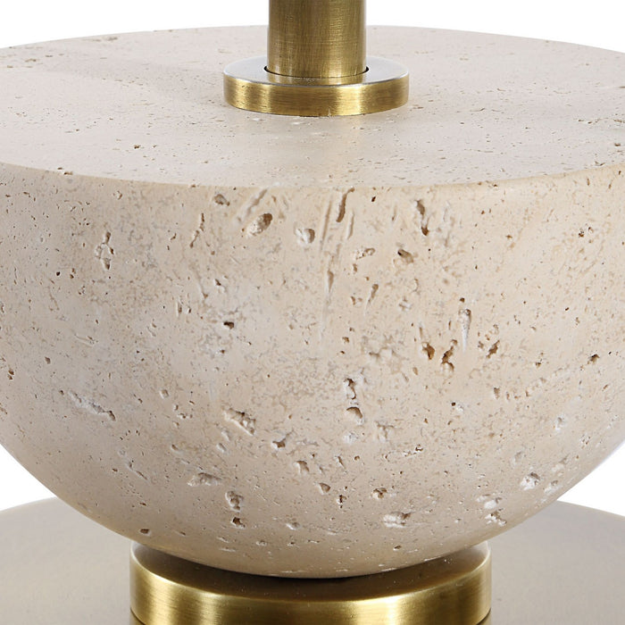 Uttermost 30481-1 One Light Buffet Lamp, Brushed Brass