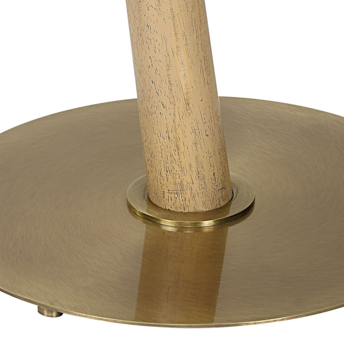 Uttermost 30485 One Light Floor Lamp, Antique Brass