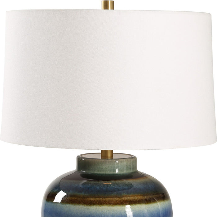 Uttermost 30493 One Light Table Lamp, Antique Brass
