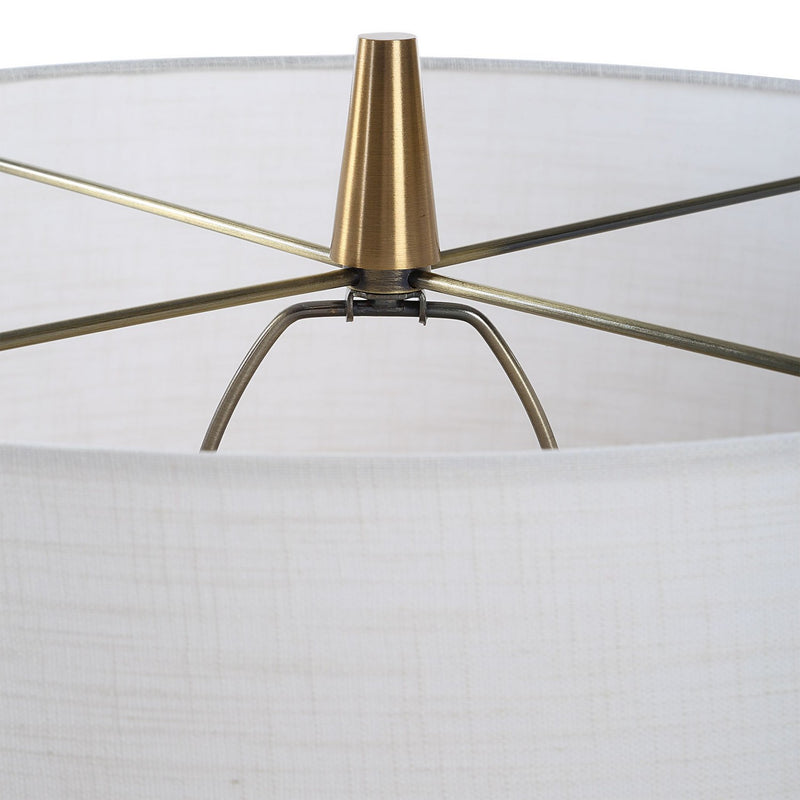 Uttermost 30502 One Light Table Lamp, Antique Brass