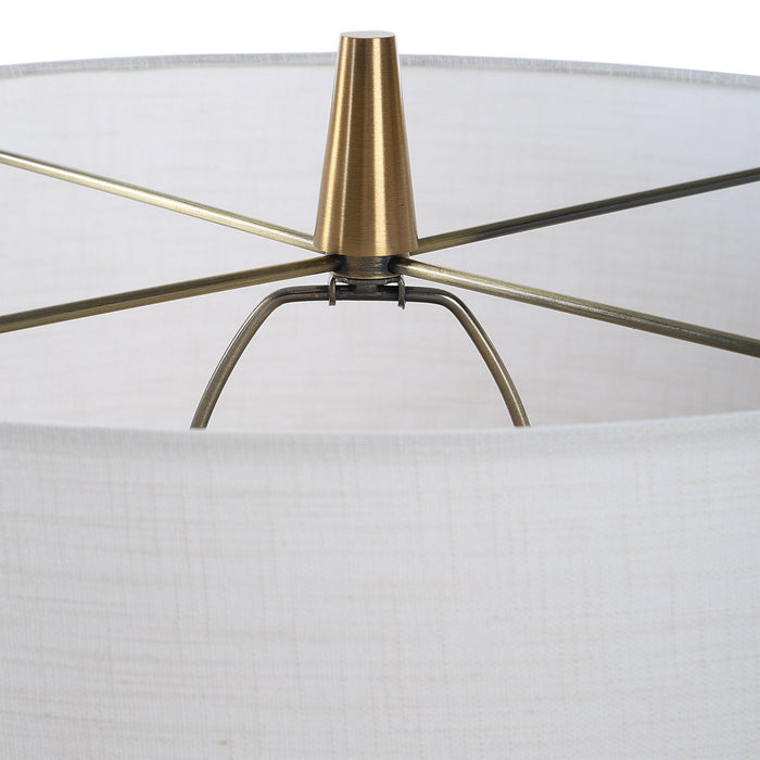 Uttermost 30502 One Light Table Lamp, Antique Brass