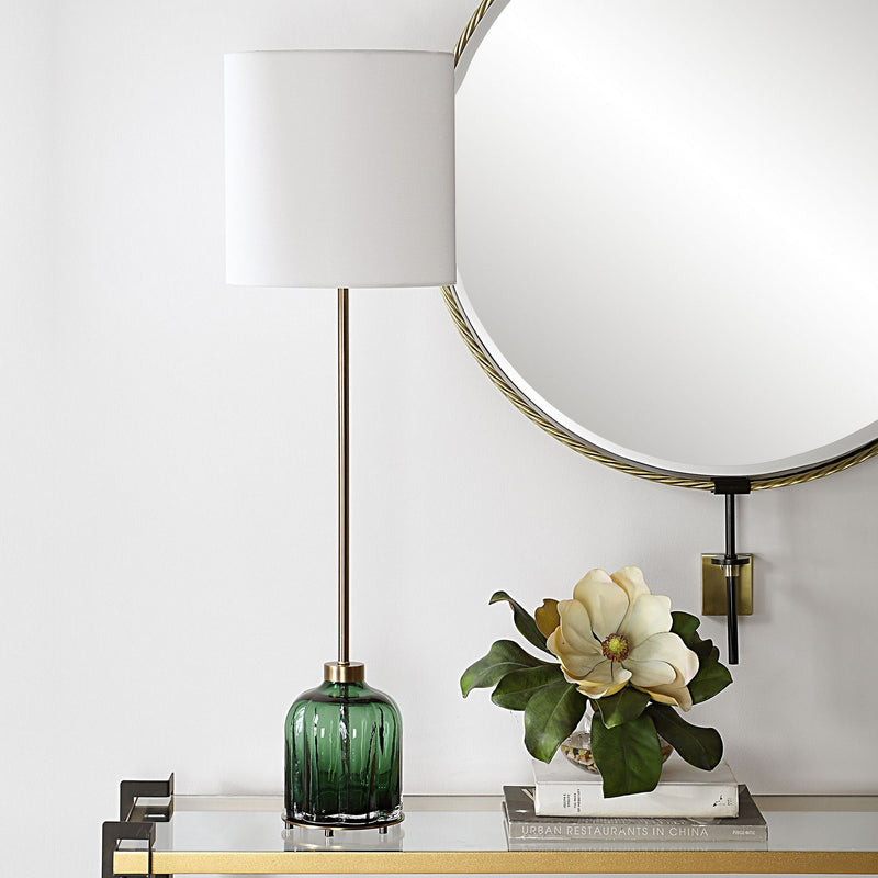 Uttermost 30504-1 One Light Buffet Lamp, Antique Brass