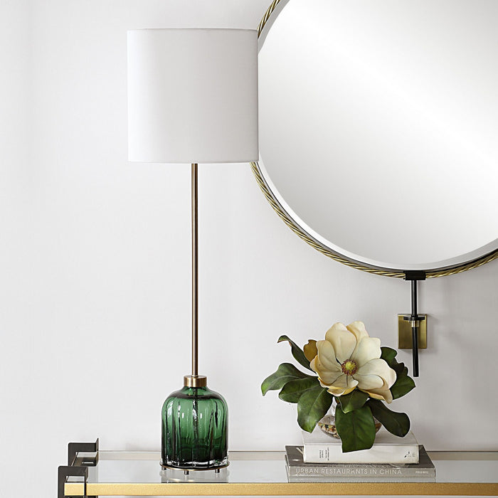 Uttermost 30504-1 One Light Buffet Lamp, Antique Brass