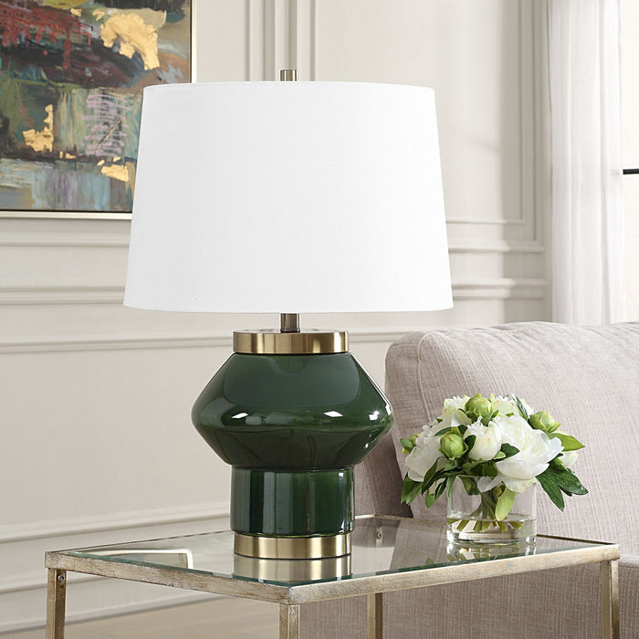 Uttermost 30514-1 One Light Table Lamp, Antique Brass