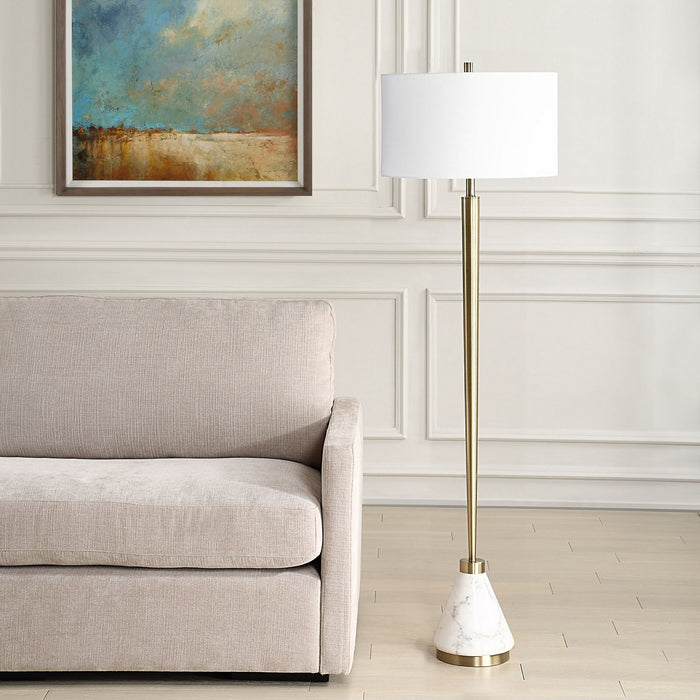 Uttermost 30515 One Light Floor Lamp, Brass