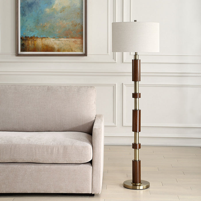 Uttermost 30516-1 One Light Floor Lamp, Brass