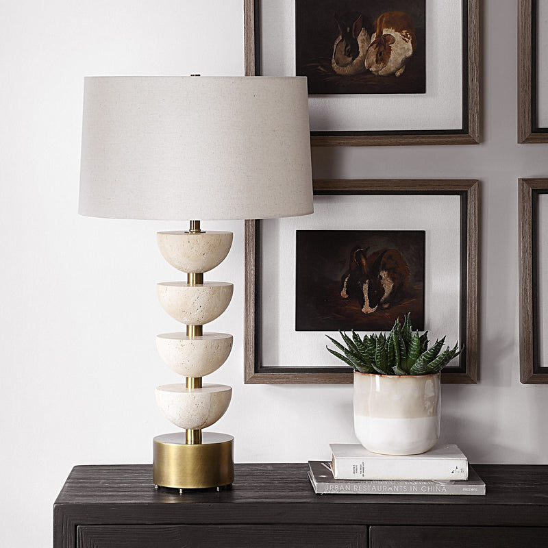 Uttermost 30517 One Light Table Lamp, Antique Brass