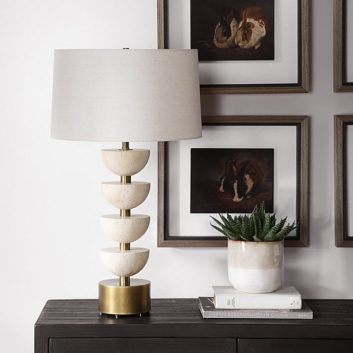 Uttermost 30517 One Light Table Lamp, Antique Brass