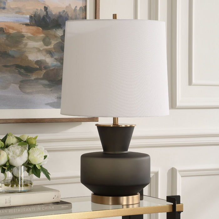 Uttermost 30519-1 One Light Table Lamp, Antiqued Brass