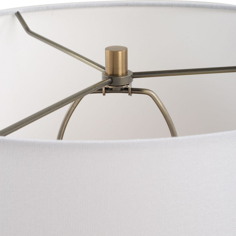 Uttermost 30520-1 One Light Table Lamp, Antiqued Brass