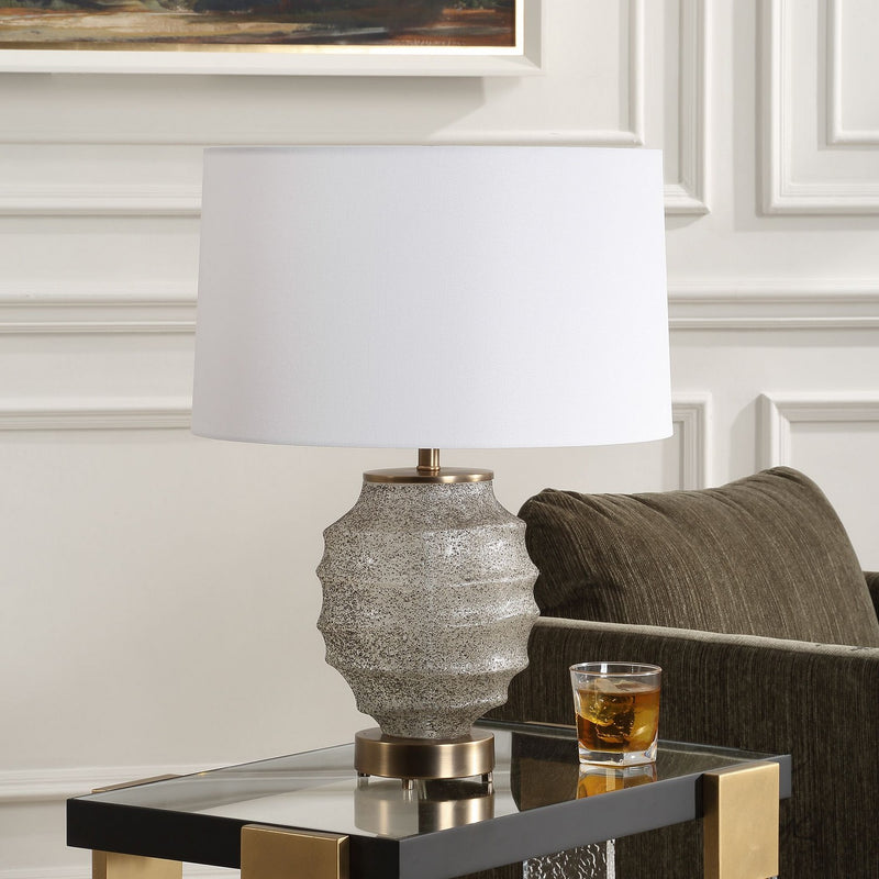 Uttermost 30520-1 One Light Table Lamp, Antiqued Brass