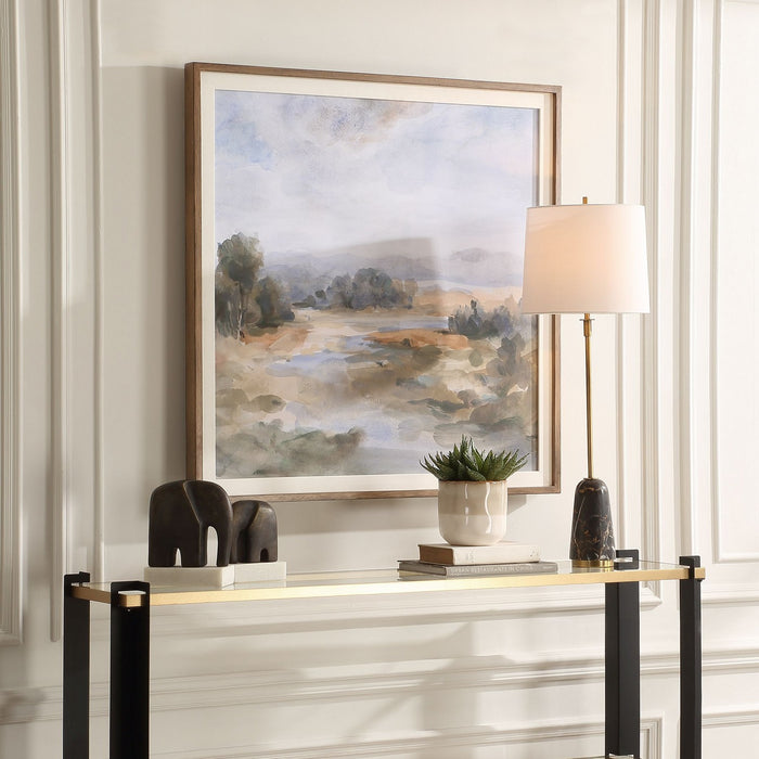 Uttermost 32379 Landscape Print, Pine Wood