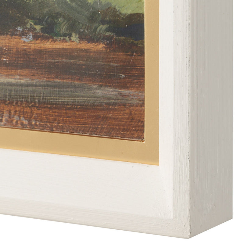 Uttermost 32383 Landscape Print, White Wood
