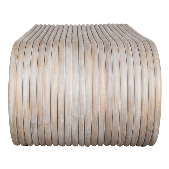 Uttermost 50045 Coffee Table, White-washed Rattan