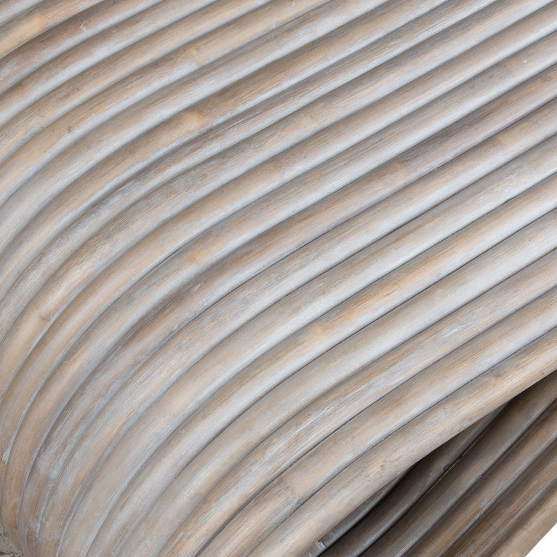 Uttermost 50045 Coffee Table, White-washed Rattan