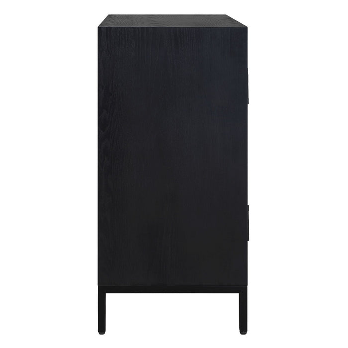 Uttermost 50063 Cabinet, Black Matte